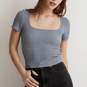 NWT Madewell Blue Popcorn Top - Size M